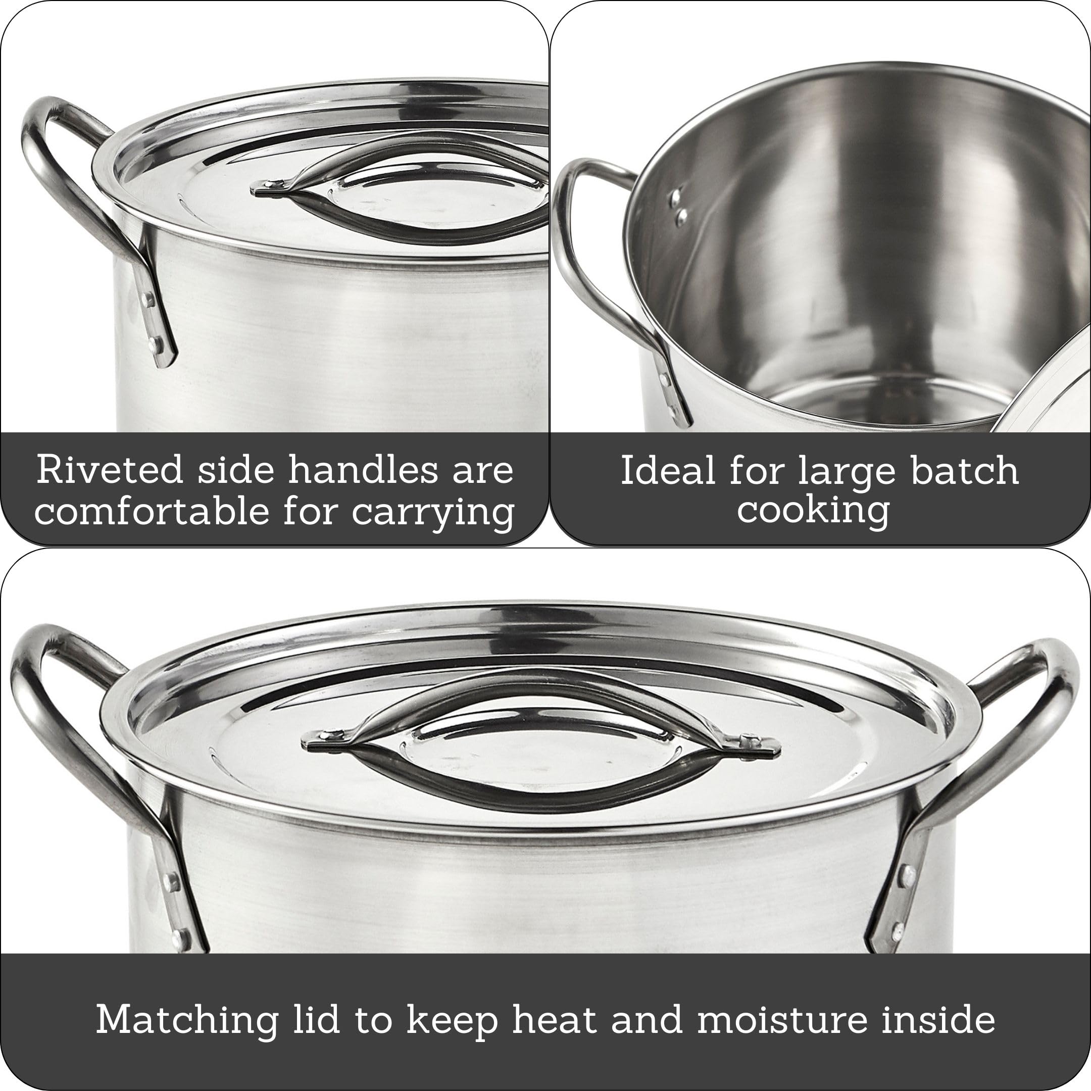 Amazon | Imusa Stainless Steel Stock Pot, 16 Quart by Imusa
